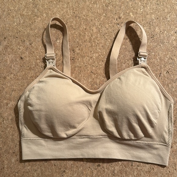 Isabel Maternity Seamless Nursing + Pumping Bra in Tan Nude size small - Picture 4 of 6